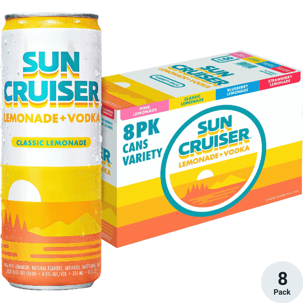 Sun Cruiser Lemonade Variety — 8 Pack 12oz Cans