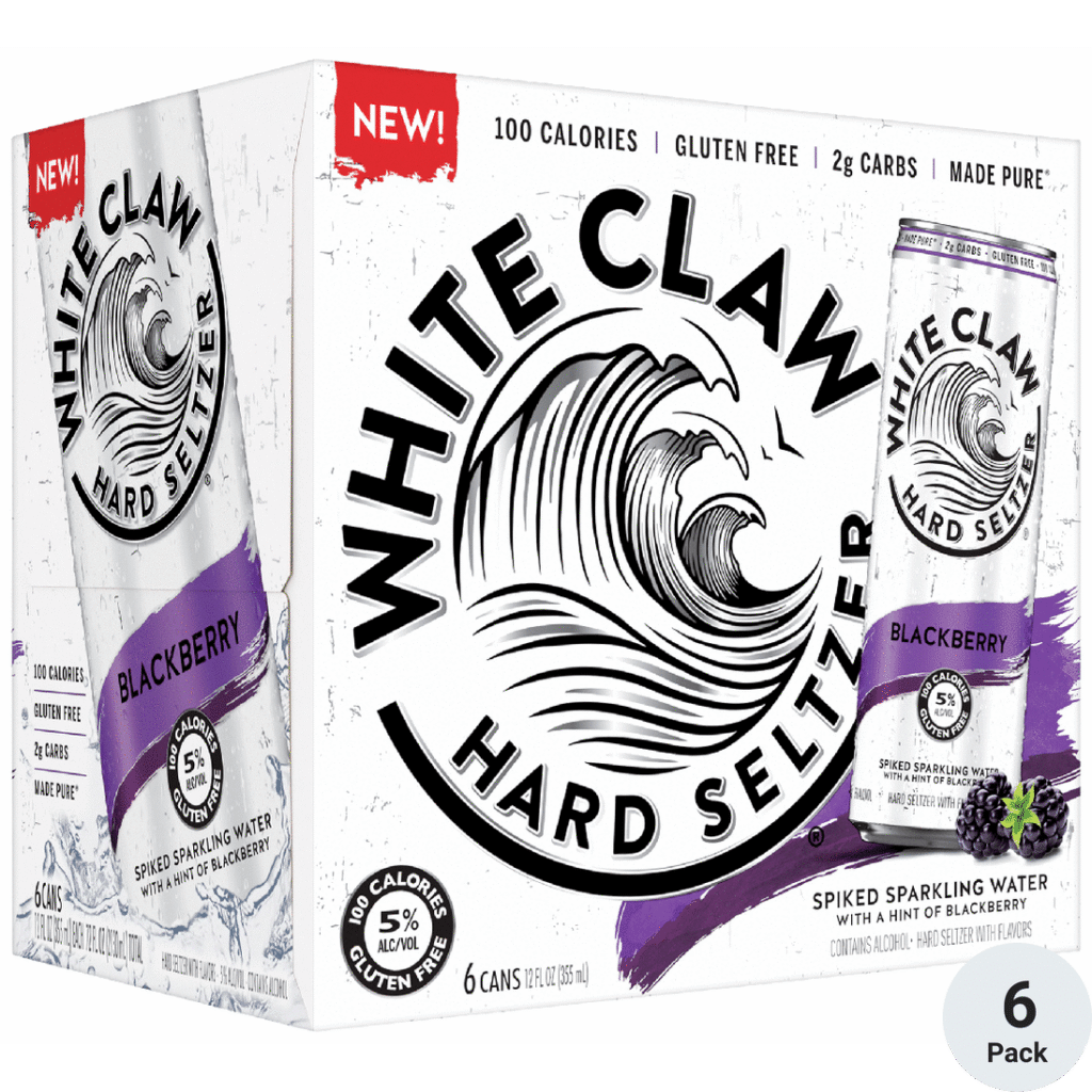 White Claw Black Berry — 6 Pack 12oz Cans