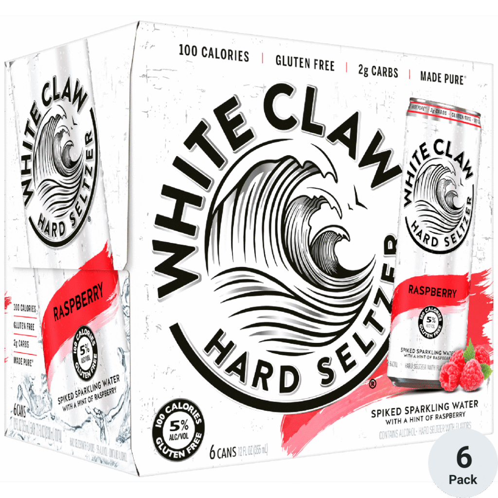 White Claw Raspberry — 6 Pack 12oz Cans